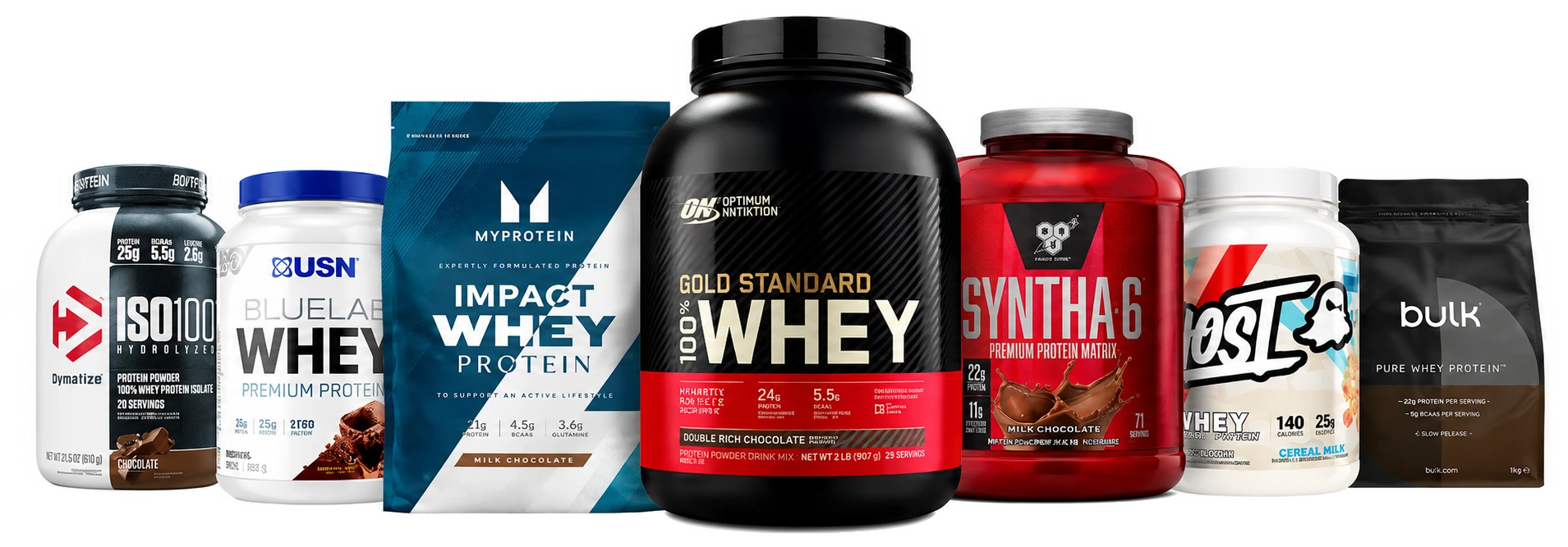 Protein powders available through the ProteinDeals recommender